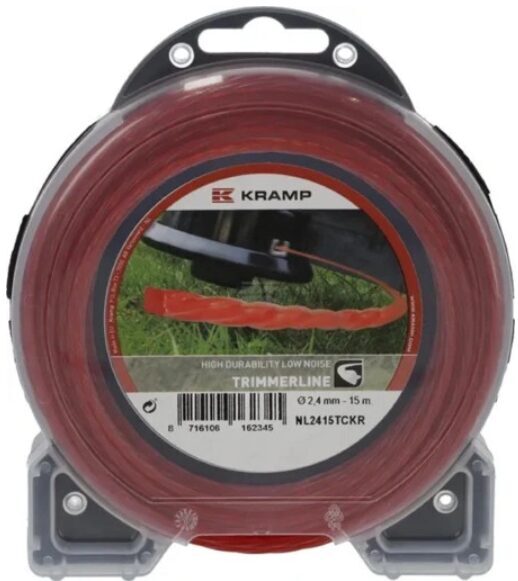 Trimmera aukla Ø 2,4 mm 15 m savīta, klusa, sarkana Kramp